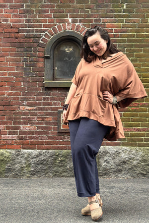 bloom pant in midnight heather with cedar frida