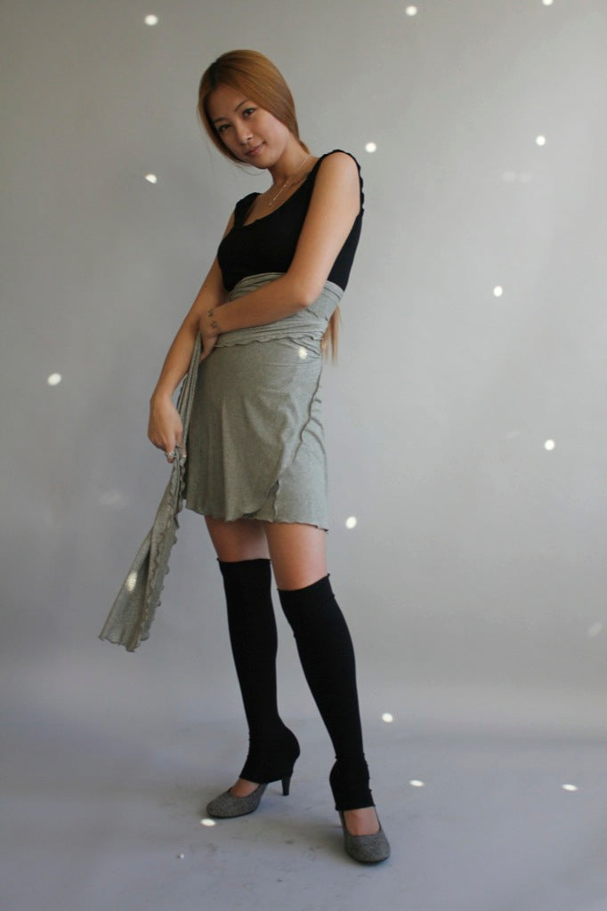 lady wrap skirt in champagne