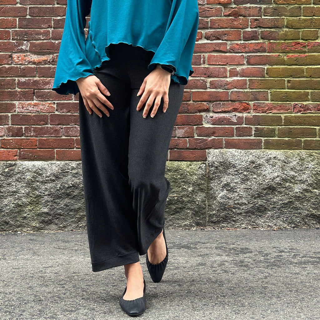 bloom pant in lava with the truly in azure bamboo