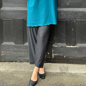 bloom pant in lava with the shift tank in azure bamboo