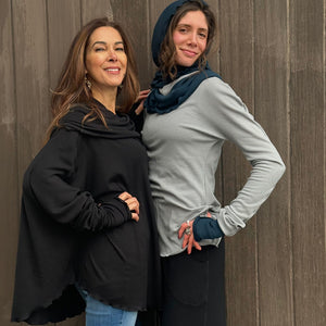 WOOL MOUNTAIN cowl neck tunic