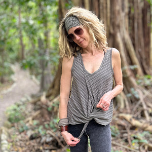 suger® tulip tissue tank in earth stripe