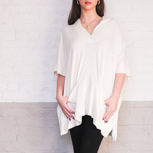 milk bamboo frida poncho top