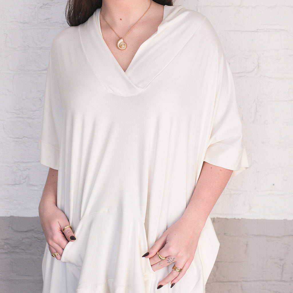 milk bamboo frida poncho top