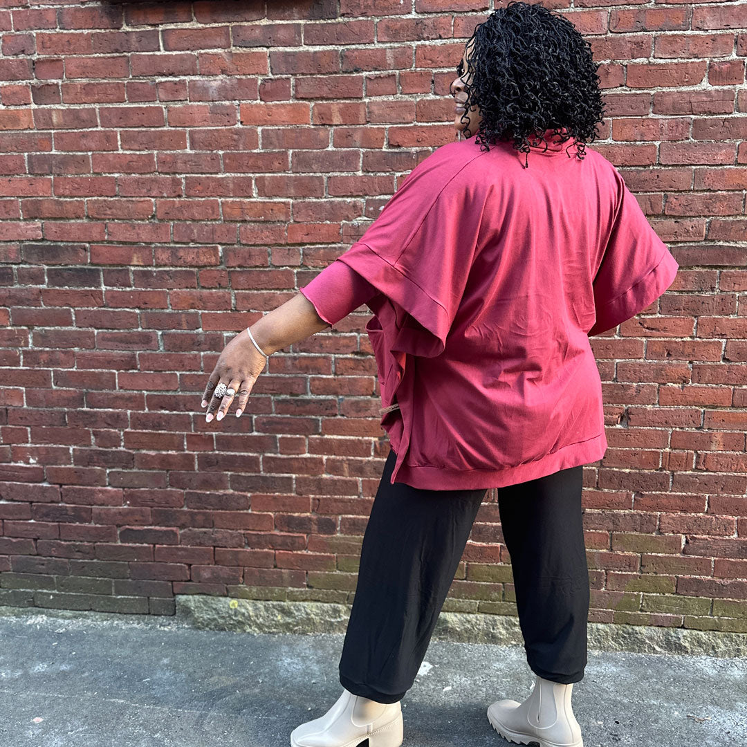 bloom pant in black with ruby frida