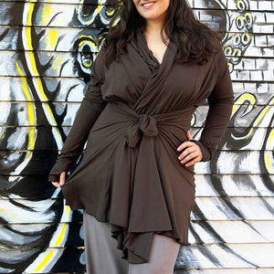 riding coat jacket in sable