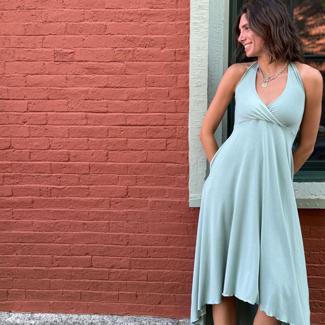 Robe licou à col en V HARMONY