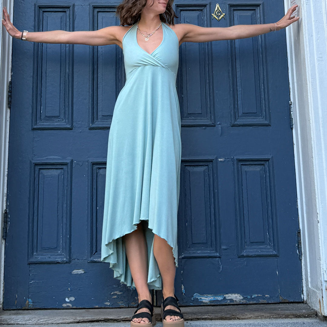 HARMONY vneck halter dress – SUGER