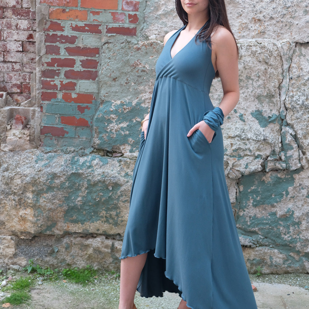 Robe licou à col en V HARMONY