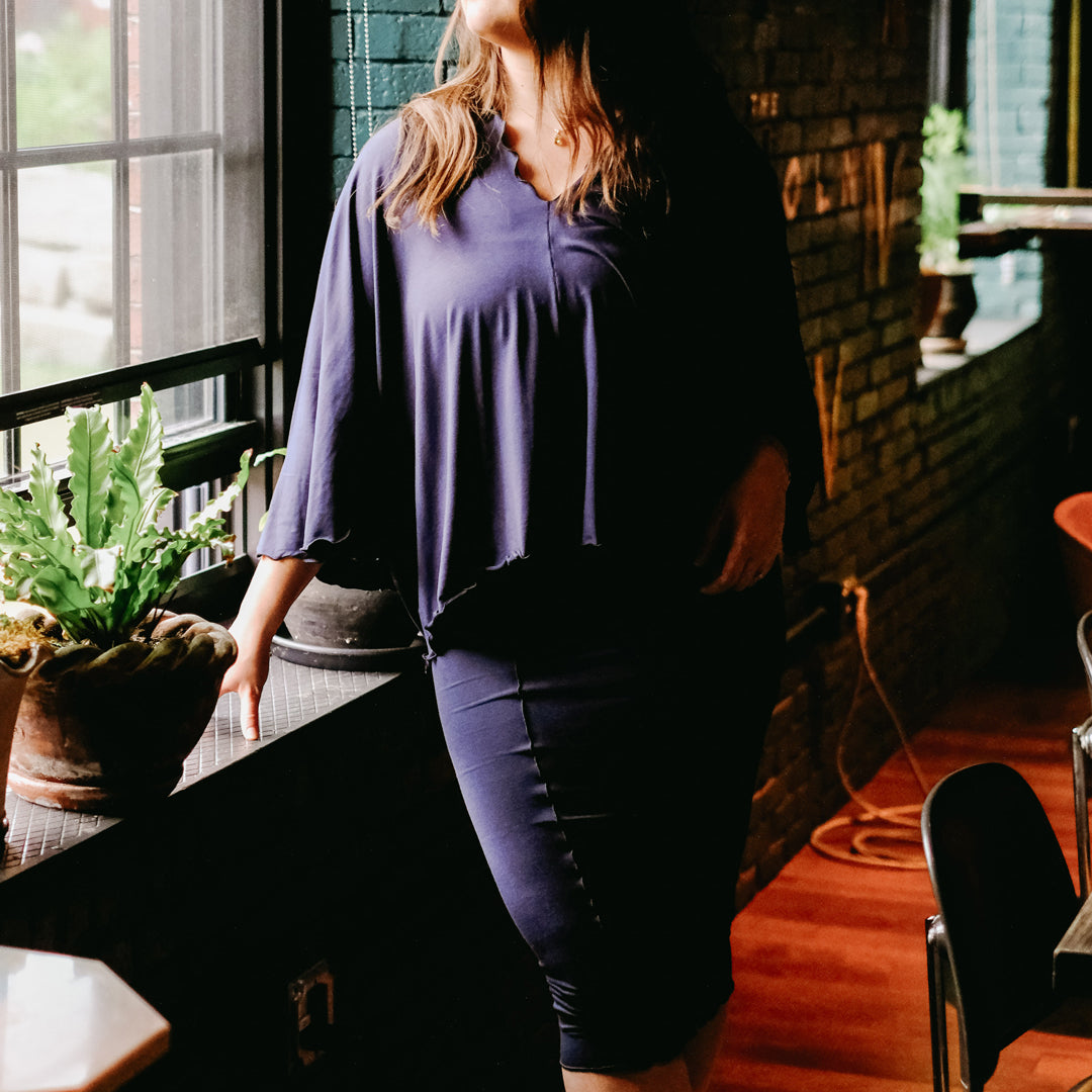 angelrox® pencil skirt in navy