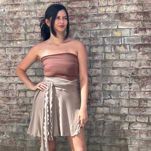 cedar pinup with champagne shimmer girly wrap