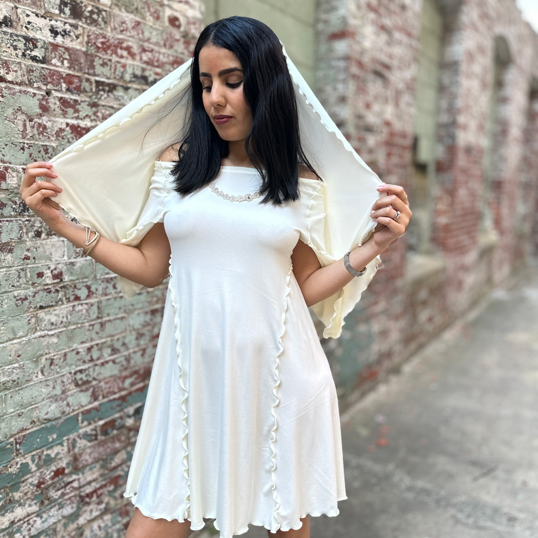 angelrox® dahlin' dress in milk