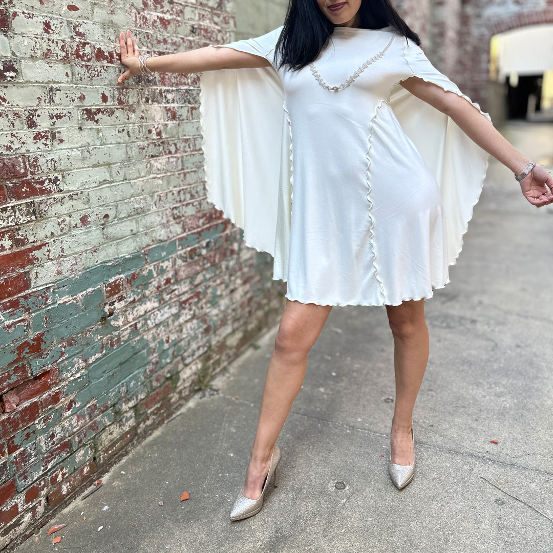 angelrox® dahlin' dress in milk