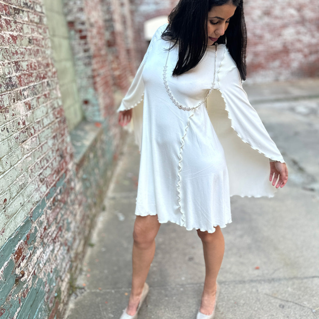 angelrox® dahlin' dress in milk