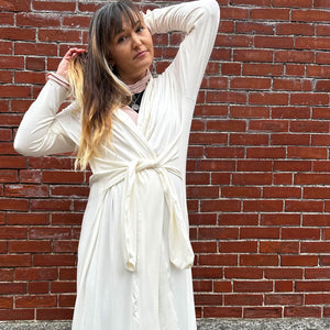 milk bamboo duster with ballet rappa + band