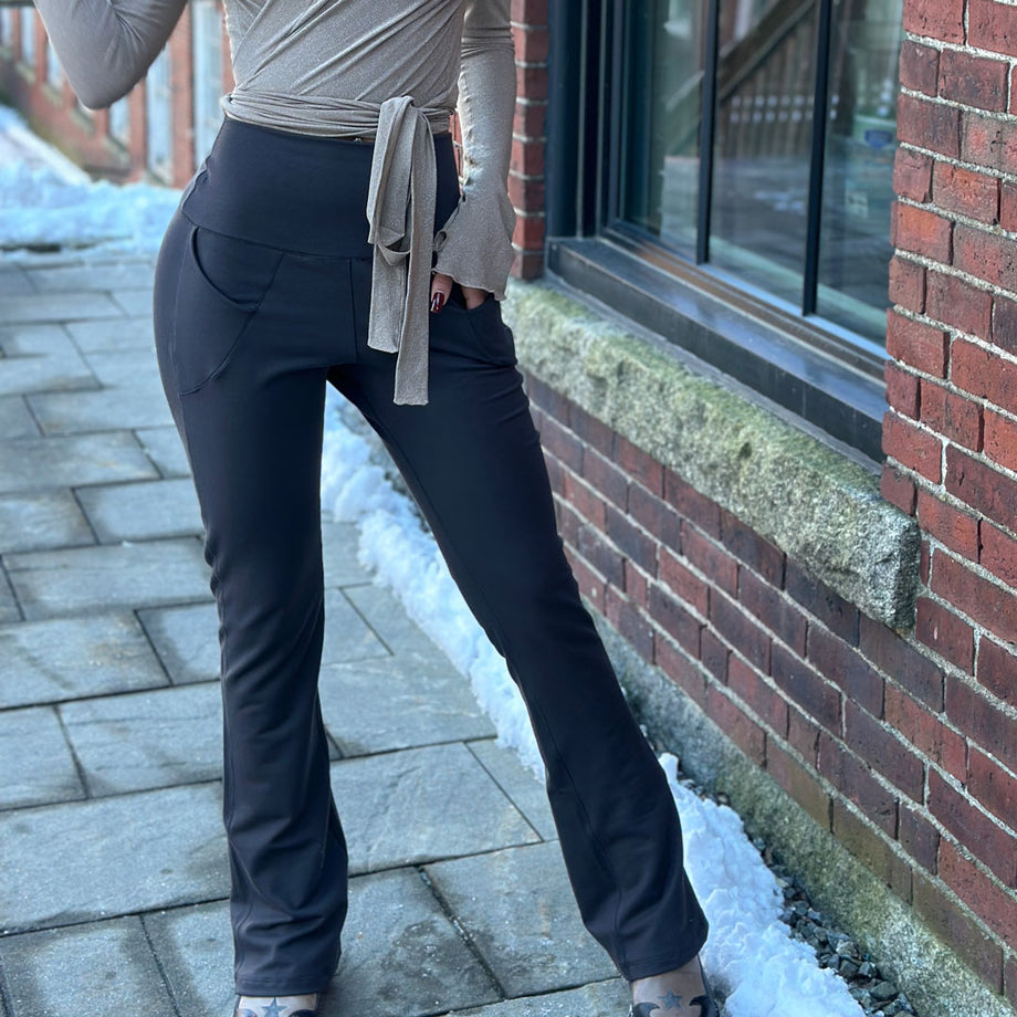 FITTIN Bootcut Yoga Pants for Women with Pockets - Palestine