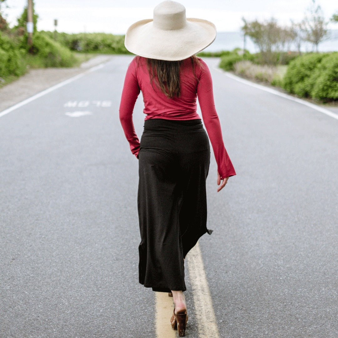 rappa jacket in ruby + black harlow