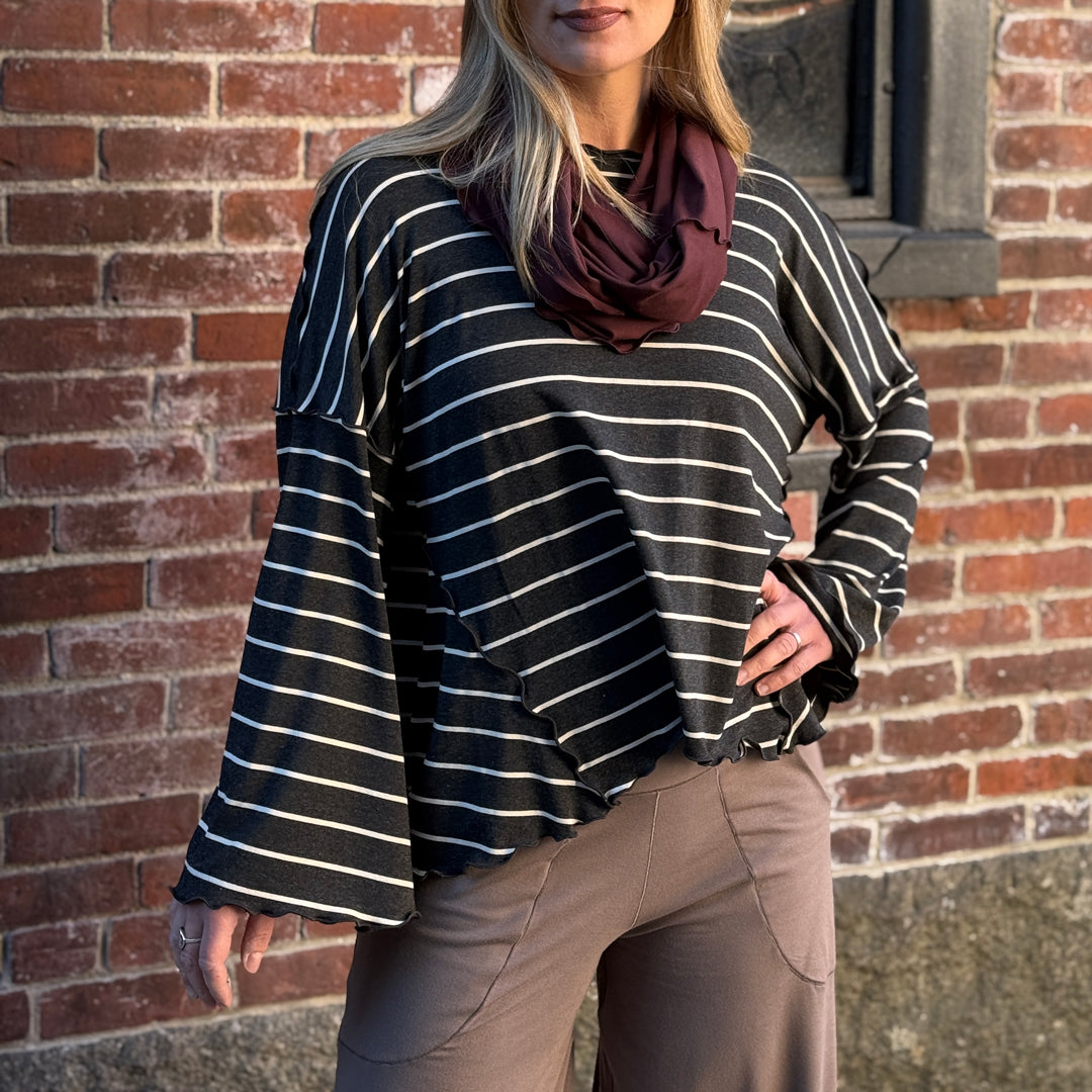 Blusa con mangas verdaderamente acampanadas