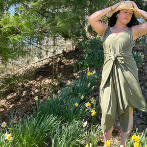 Vestido de verano midi fluido ISLAND