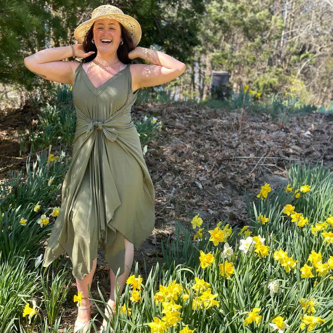 Vestido de verano midi fluido ISLAND