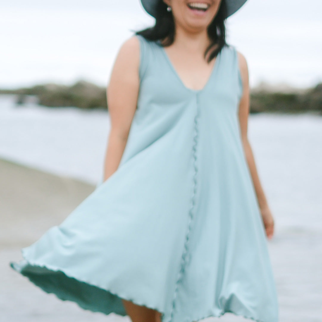 angelrox® dixie dress in tissue sky