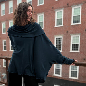 WOOL MOUNTAIN cowl neck tunic