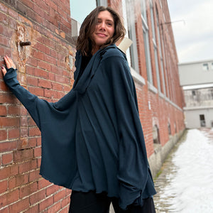 WOOL MOUNTAIN cowl neck tunic