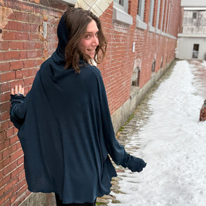 WOOL MOUNTAIN cowl neck tunic