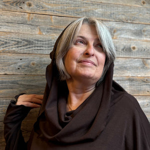 WOOL MOUNTAIN cowl neck tunic