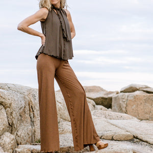 suger® swirlsuit in almond + fir honey tank top