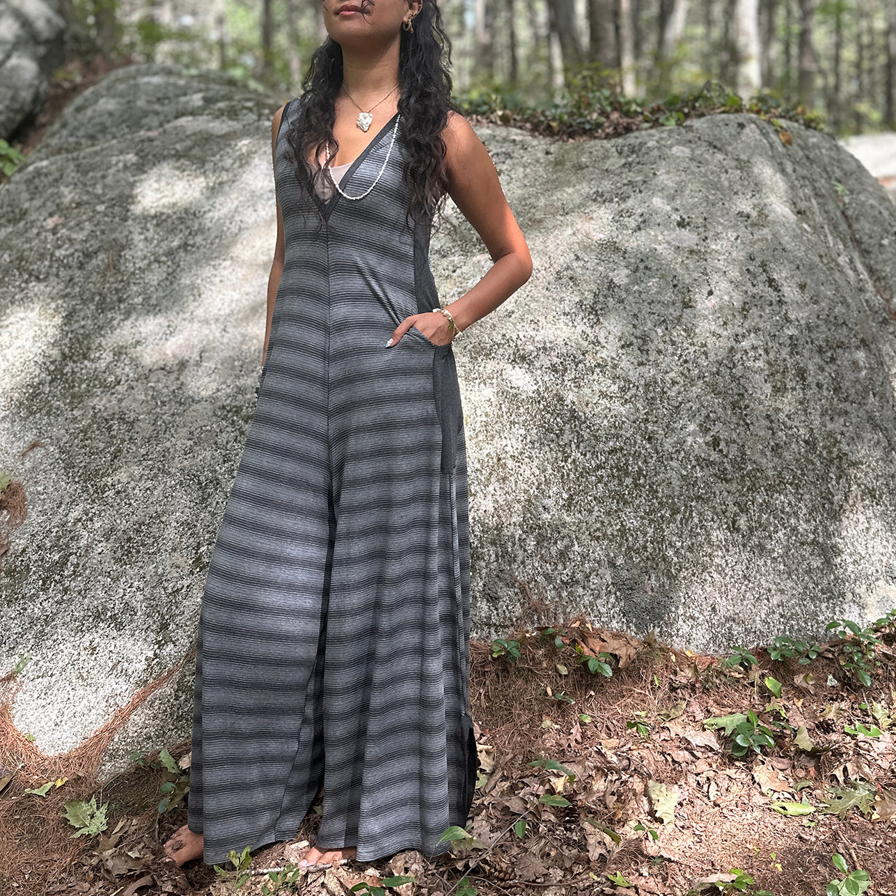 suger farmer jumpsuit in city stripe