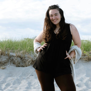 sprout romper in black 