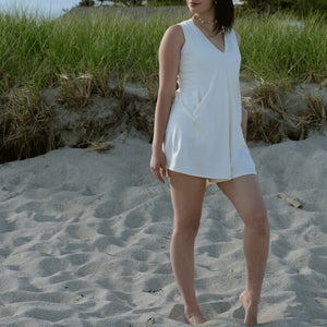 sprout romper in milk 