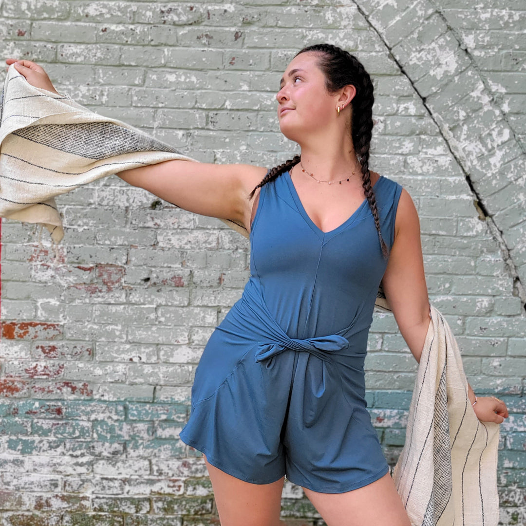 sprout in ocean styled with shoreline scarf