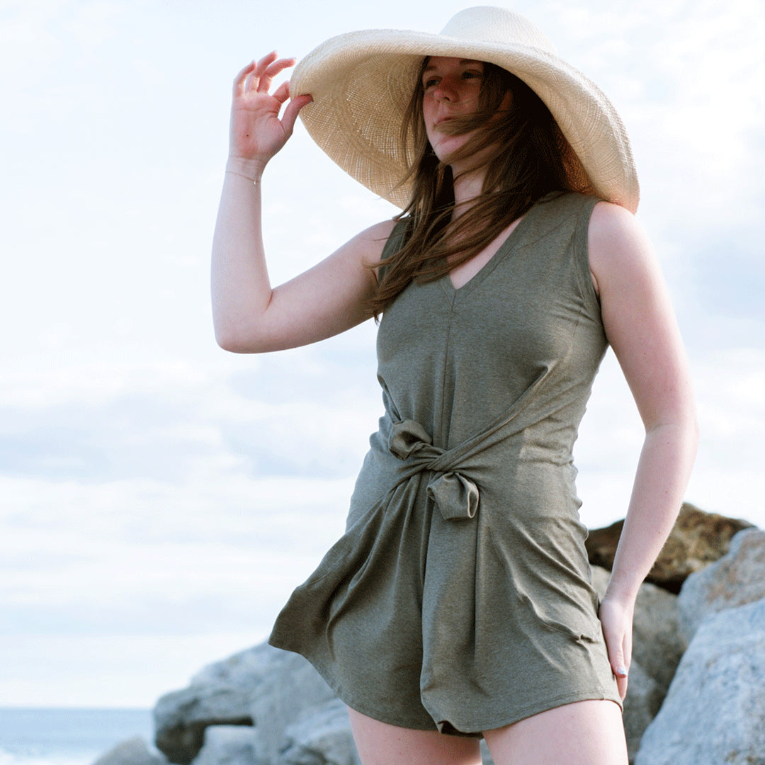 suger® sprout romper in sage 