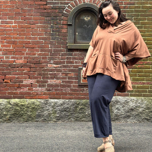 cedar bamboo frida with midnight heather bloom pant