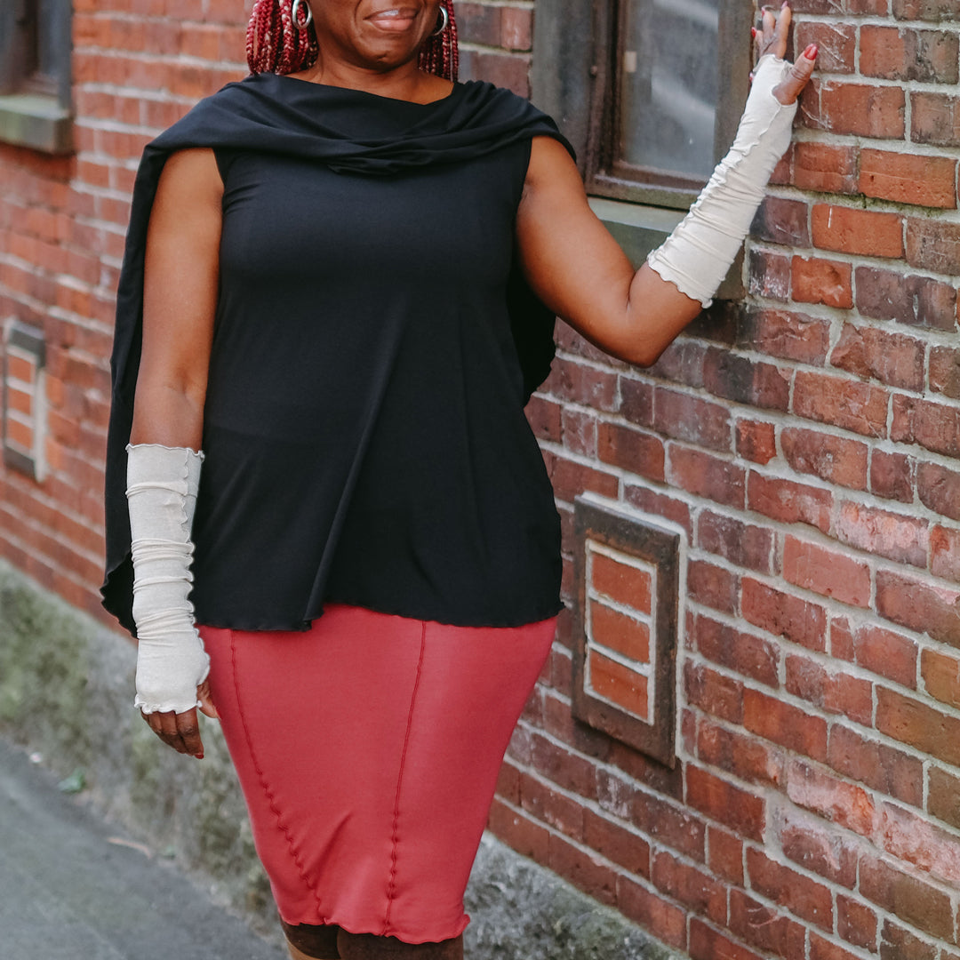 angelrox® pencil skirt in ruby