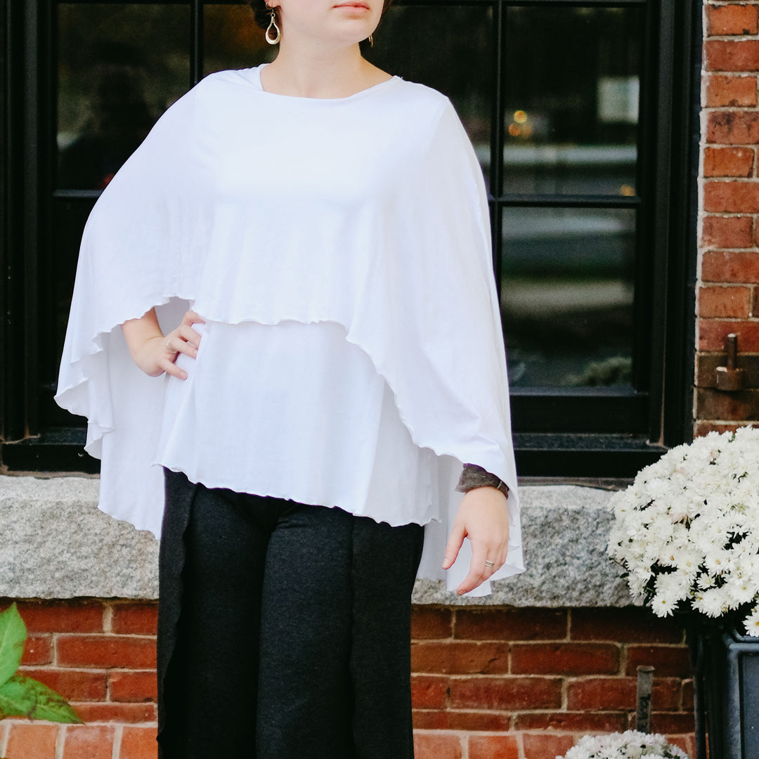 tissue white mantra with lave heather petal pant