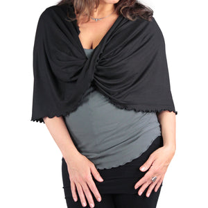 black bamboo loop scarf