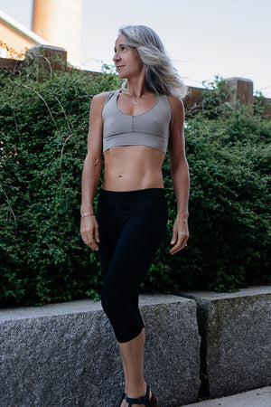 capri base styled with black balance bra