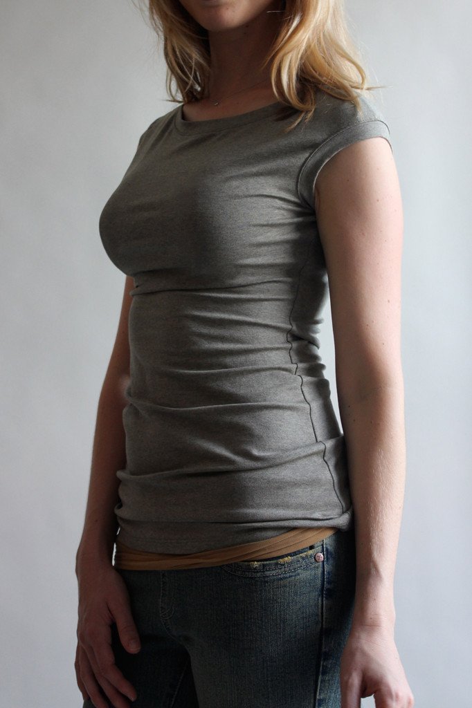 cap tunic in sand heather a perfect pairing with jeans