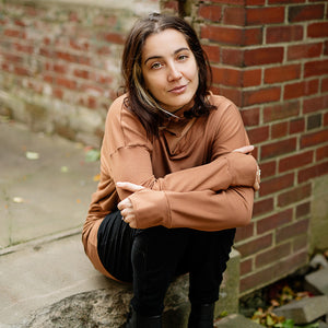 terry welder pullover in cedar