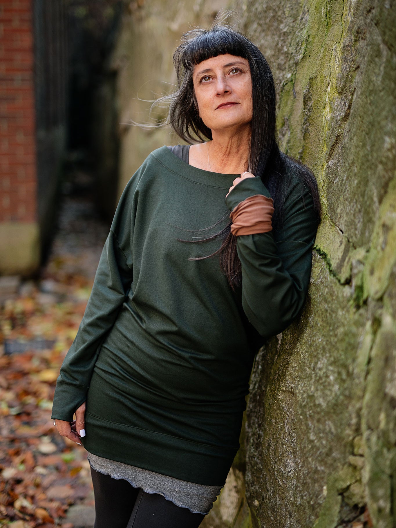 terry welder pullover in fir