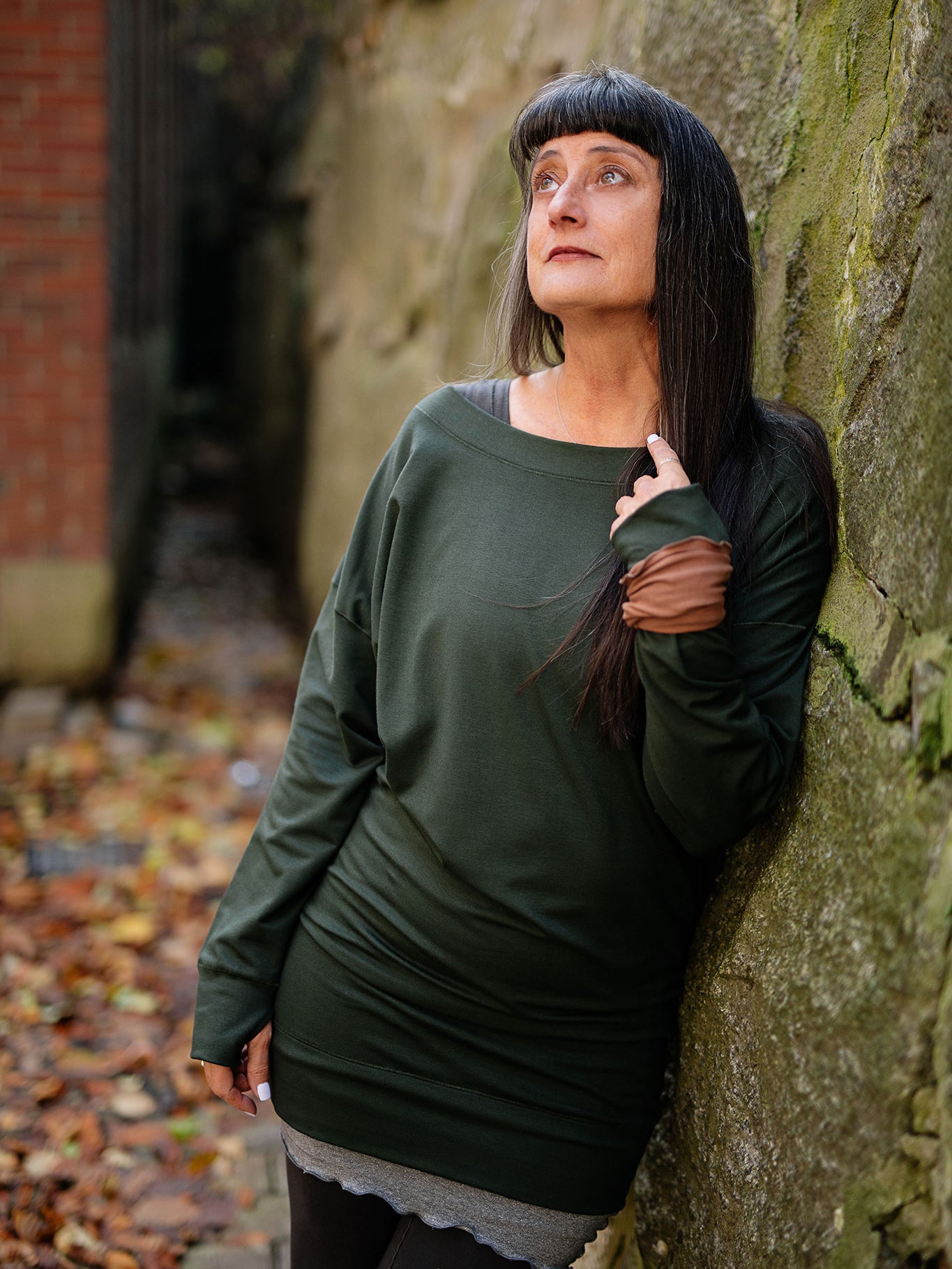 terry welder pullover in fir