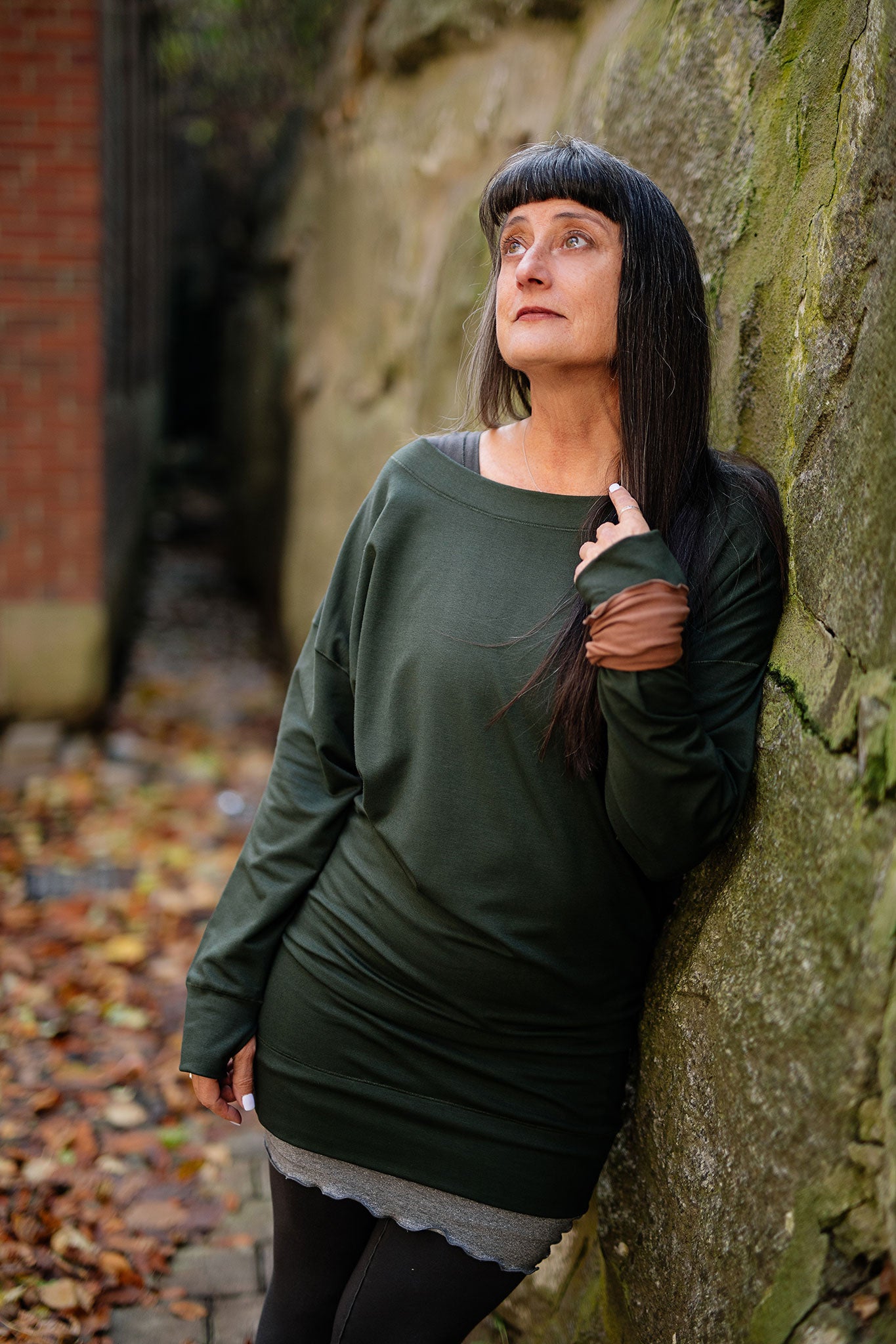 terry welder pullover in fir