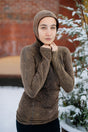 scuba hooded ski tunic in warm mineral