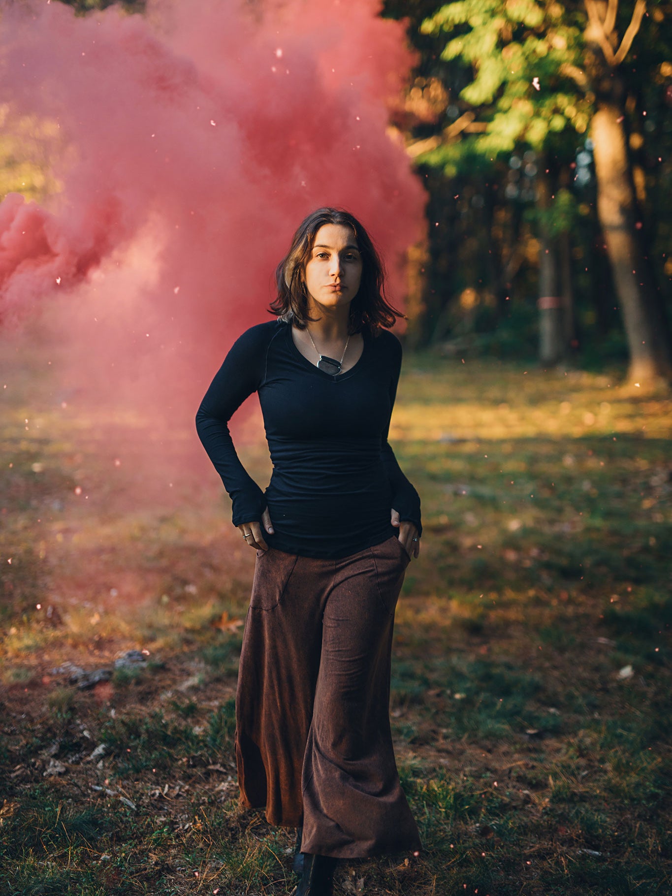 harlow elegant convertible wide leg pant in lush mineral