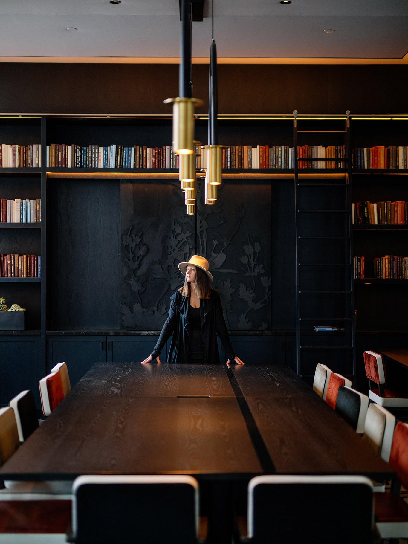 cardi jacket in black with vital tunic in black