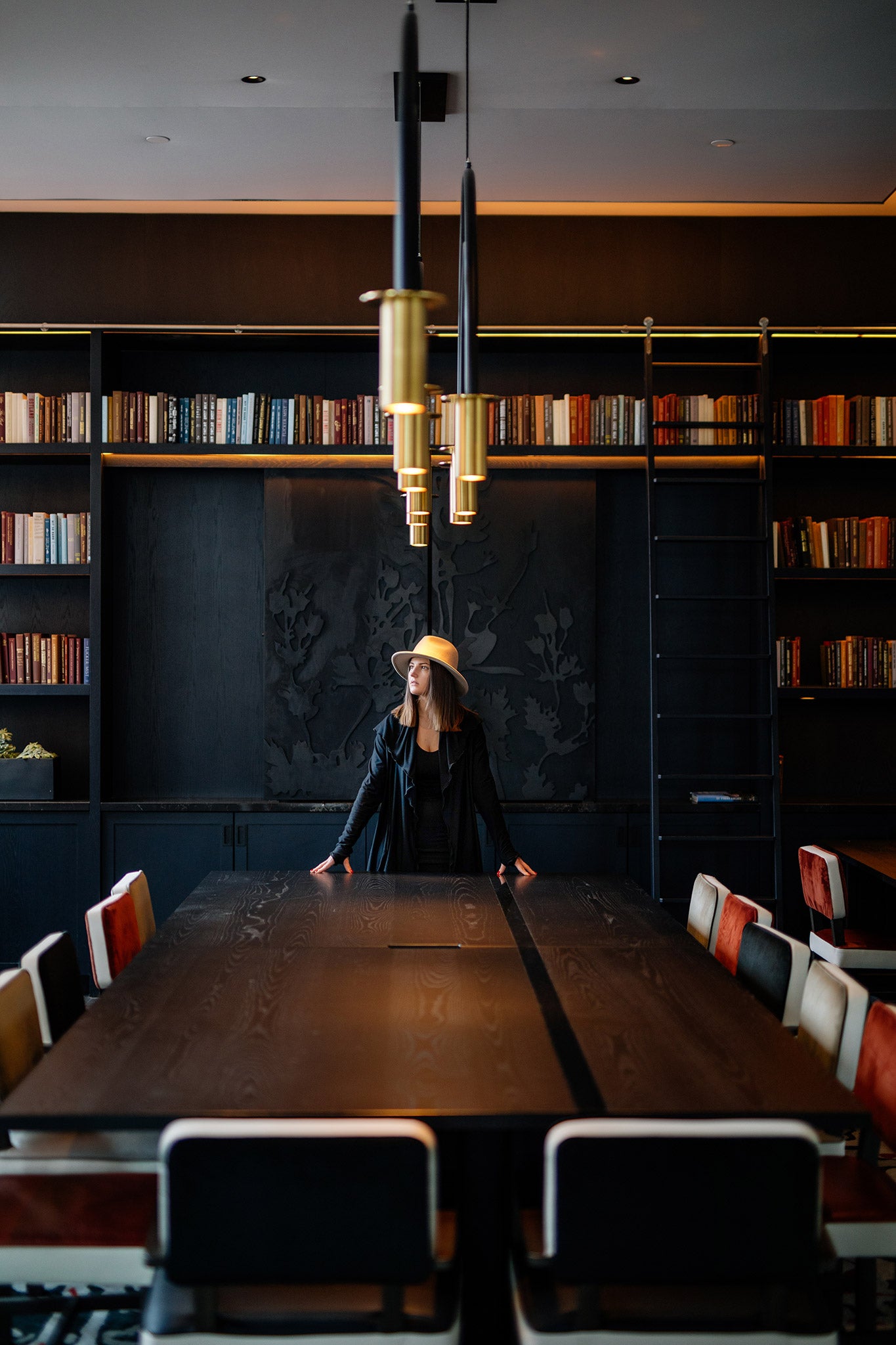 cardi jacket in black with vital tunic in black