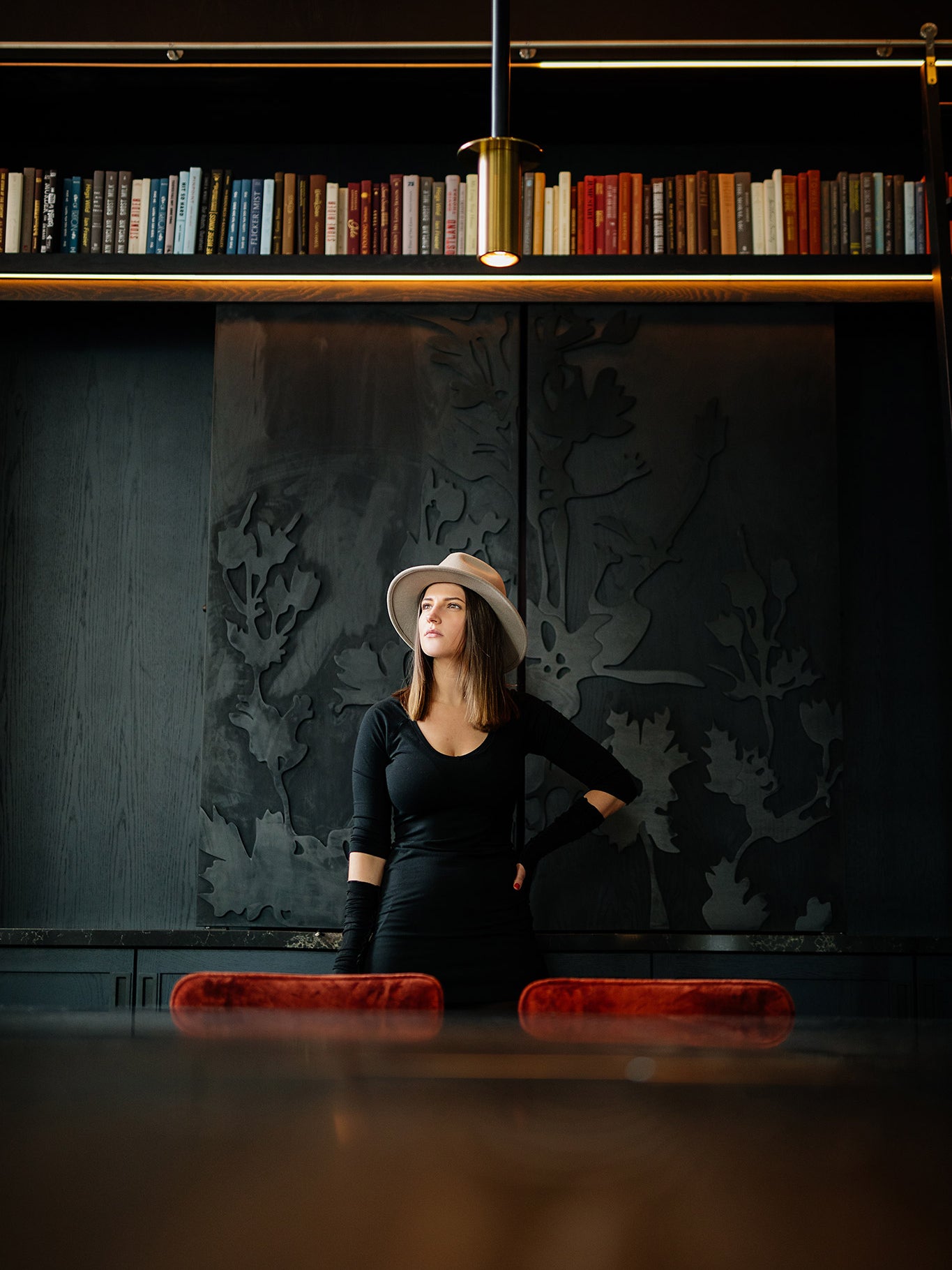 vital vneck tunic in black